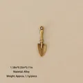Miniature vintage bronze alloy shovel pendant for Christmas DIY crafts 3x0.9cm size - No.8 - Vintage Bronze Alloy Small Shovel