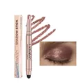 Dual-ended eyeshadow stick in #09 pearlescent reddish brown with blending sponge brush - Size 9