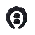 1 Black Headband And 2 Wristbands (one Elastic Band)