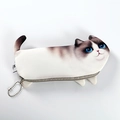 Realistisch ragdoll kat etui met blauwe ogen en ritssluiting op witte achtergrond - Ragdoll Kat