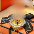 Golden brass compass in gift box with personalized engraving for husband and love ones - To My Husband