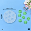 Light blue sunflower silicone mold with 7 cavities, 6.8cm diameter for soap and baking - Style 4 (4#)