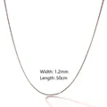 18K gold-plated 1.2mm round snake bone necklace in rose gold stainless steel 50cm - 1.2 Round Snake Chain