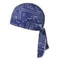 Navy blue paisley paisley do-rag headscarf with adjustable back ties for cycling and sports - Navy Blue No.2