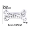 Cat paw charm for DIY charm bracelets measuring 8mm by 4mm and weighing 0.3g - F461-Bone