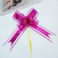 Rose red matte metallic snow gauze pull bow for Christmas gift wrapping and wedding decor - Rose Red