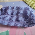 Light purple pencil case with puffy popcorn texture and large capacity fabric storage - Taro Purple