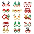 Set of 15 Christmas novelty glasses featuring snowman, reindeer, and Santa styles - Christmas Glasses Set 13 (15pcs)