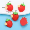 DIY resin strawberry charm for jewelry, dimensions 30mm height and 23mm width - Style G/2.5g