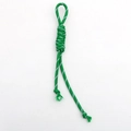 Adjustable green braided nylon cord charm with white dotted texture for bags and phones - Green