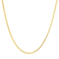 Elegant gold flat snake bone chain necklace made of polished stainless steel for women - 45cm / Gold 2mm