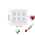 Silikonform für 6 quadratische Harzperlen (1,6 cm) zum Selbermachen von Schmuck - 6-Loch Würfel mit Loch (16mm)