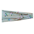 Floral print sports headband in beige with pink and yellow flower patterns - 41# Beige Floral Polka Dot