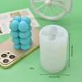 Bubble cube silicone mold for DIY candles with dimensions 8.5cm by 5.6cm and 126g weight - Bubble Ball Style (4)