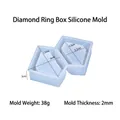 Diamond-shaped silicone ring box mold with 38g weight and 2mm thickness for DIY - Diamond Ring Box Silicone Mold