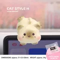 Mini cream cat resin car dashboard ornament 31x32x28mm matte finish feline figure - 31x32x28MM / Type H Cat