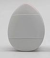 Mini weißer tropfenförmiger Finger-Puff mit strukturierter Oberfläche für Make-up - Weiß