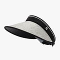 Foldable black and grey sun visor hat with G logo embroidery for outdoor activities - Gray
