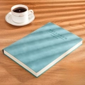 Professional blue B5 business notebook with soft faux leather cover and ruled pages - Ruled / B5-Algae Green