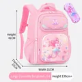 Pink mermaid primary school backpack set with matching pencil case for girls - Large Pink Mermaid + Pencil Case