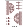 Brownish red henna lace tattoo sticker W-1011S with intricate mandala patterns - Mandala Decoration Six Combination (W-1011S)