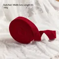 5cm wide dark red thick wool felt ribbon for DIY Christmas gift wrapping and crafts - 5cm (W) x 5m (L) / Dark Red