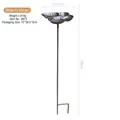 Vintage butterfly cast iron bird feeder garden stake with 79cm height and 15cm bowl - Butterfly Design