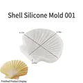 Moule en silicone en forme de coquillage pour bougies et pendentifs DIY en résine - Coquillage
