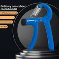 Navy blue adjustable 5-60kg hand gripper with reinforced steel spring and R-type design - Regular Non-padded / Blue