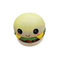 Cute slow rebound cat burger squishy toy with colorful layers and smiling face - Hamburger