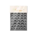 French gradient crescent moon nail art stickers model TO-4422 in dark gray finish - French Gradient - Fine Oil Wax (to4422)