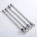 Men's titanium steel Byzantine chain bracelet with vintage lion and animal head charms - Snake Head / Steel