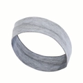 Detailed close-up of grey elastic sweatband showing breathable fabric texture - Gray