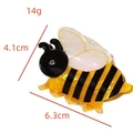Cute bee claw clip in yellow and black acrylic with rhinestone details and pearl wings - Bee