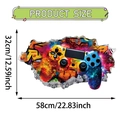 Adesivo murale in PVC impermeabile con controller da gioco graffiti colorati 58x32cm - Stile Controller Cielo Stellato Inchiostro a Spruzzo (UV50653T_R)