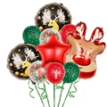 Set di palloncini natalizi con renna e stella rossa per decorazione festiva di casa - Testa di Renna Nera