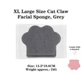 Grey XL cat claw facial sponge cleanser with hanging rope design for soft skin cleansing - XL Extra Large Cat Claw / Gray