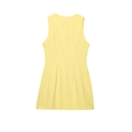Robe courte sans manches jaune pâle en mélange de polyester avec un design minimaliste - Jaune