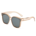 Polarized night vision fit-over sunglasses in champagne translucent frames with grey lenses - Normal Lens / Champagne (Grey Lens)