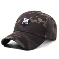 Python camo tactical baseball cap in dark grey with 5 Grim embroidered shield patch - Adjustable / Black