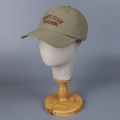 Detailed embroidery of Antique Old-Fashioned red lettering on a khaki nylon baseball cap - M (56-58cm) / Khaki