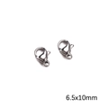Silver stainless steel lobster clasp 6.5x10mm for DIY jewelry making and necklace repairs - Lobster Clasp 6.5x10mm Steel Color (1 pc/Pack)