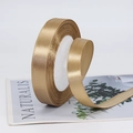 Champagne gold polyester satin ribbon roll with smooth metallic luster and fine texture - Light Champagne