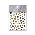 Macro shot of TOG-009 nail stickers featuring vintage bronze rose and leaf patterns - Vintage Gold Rose Leaf (TOG9)