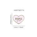 Pink enamel heart brooch Mama 2024 gold metal pin measuring 3x2.3cm and 5g - MAMA est 2024 Pink Heart
