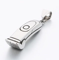 Punk style silver hair clipper pendant made of polished stainless steel for men - Barber Scissors Style Pendant