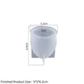 Egg-shaped resin silicone mold for DIY night lights and candles, 6.4cm height size - Egg Shape-50mm