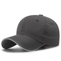 Dark grey quick-dry baseball cap with reflective brim and breathable mesh vents - Dark Gray