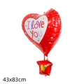 Red heart-shaped I Love You foil balloon kit for Valentine's day decor 43x83cm - Red I LOVE YOU Hot Air Balloon