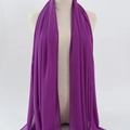 Elegant purple chiffon hijab scarf displayed on a mannequin with soft drape - 133
